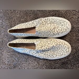 Keds sneakers size 9.5 cheetah print tan grey brown